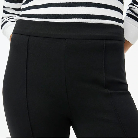 J.Crew Black Crop flare ponte pant Size 10 - Picture 2 of 4
